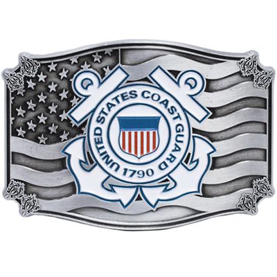 BUCKLE-USCG LOGO B0124