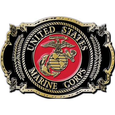 BUCKLE-USMC LOGO B0127