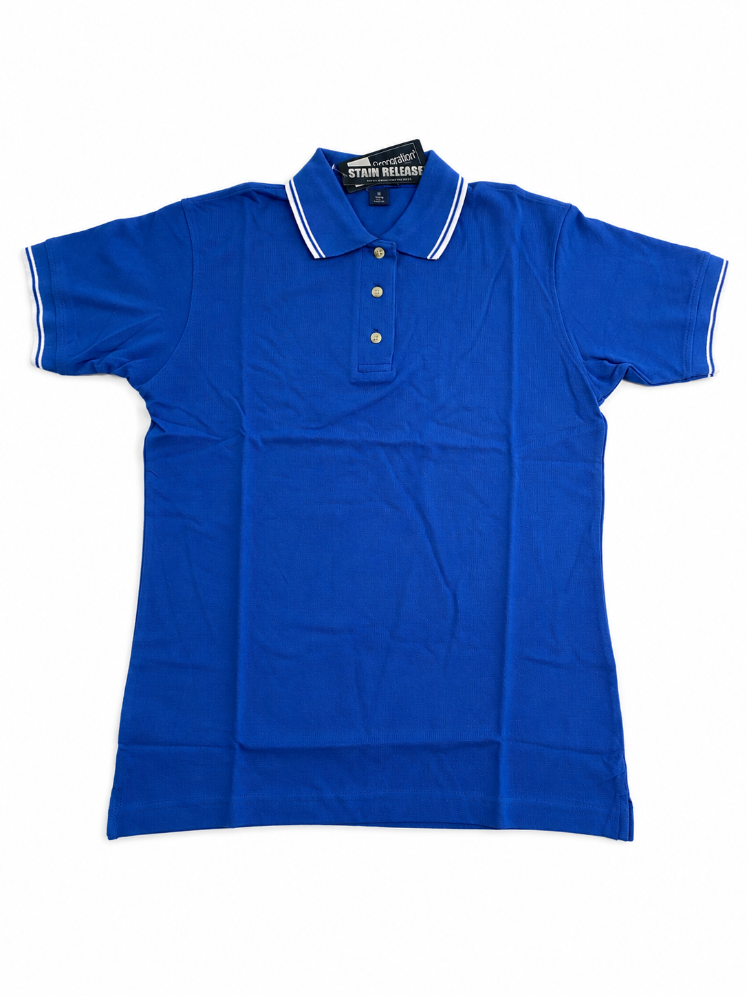 Blue Generation Women's Performance Polo Shirt – Royal Blue with Contrast Collar (Clearance)