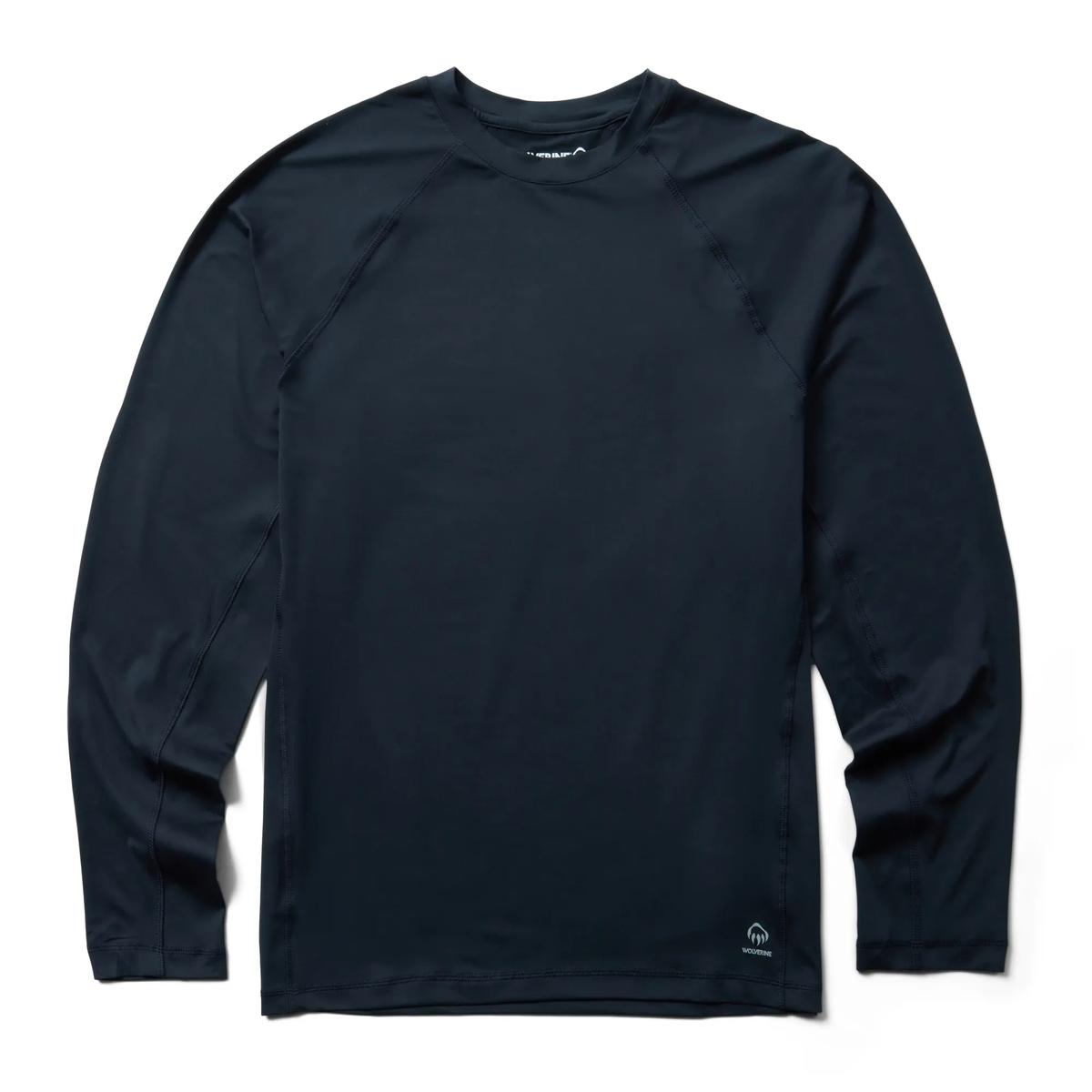 WOLVERINE Men's Sun-Stop Eco Long Sleeve Tee in black, front view