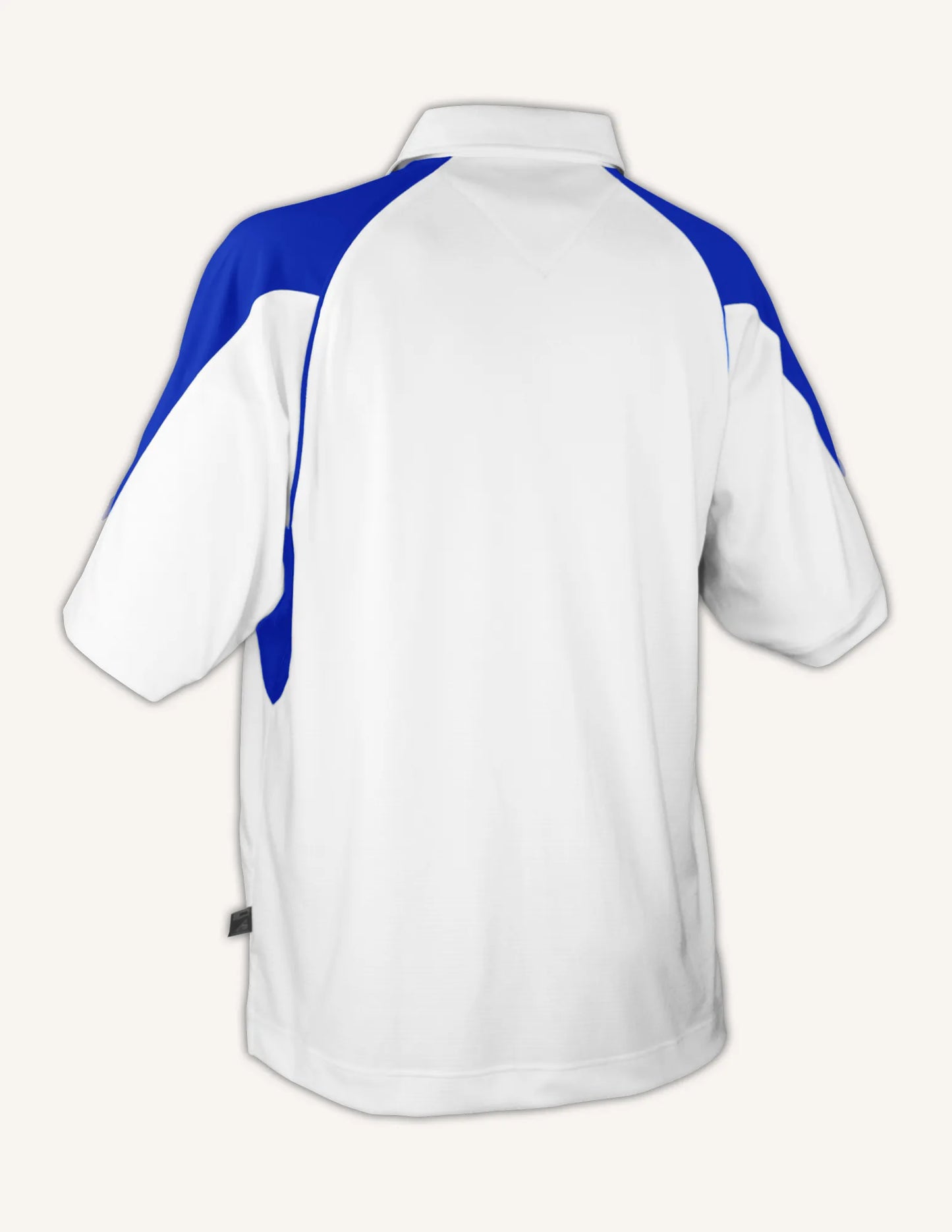 Pro Celebrity KTM186 Magnum Men's Polo Shirt, White & Royal, Medium (Clearance)