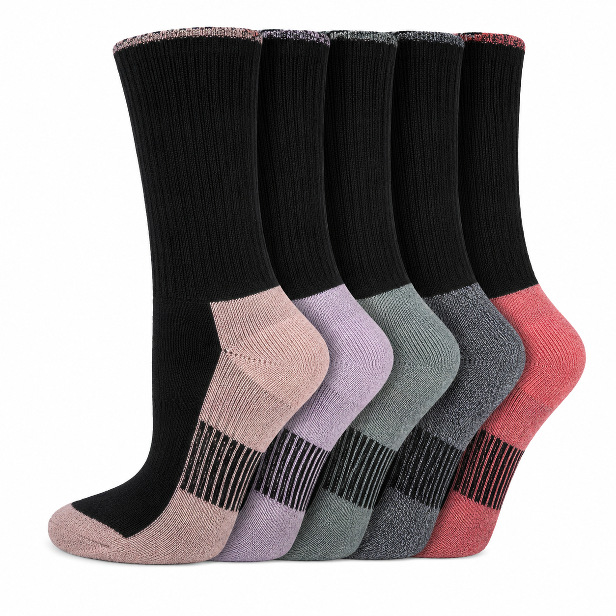 Dickies Women's 6 Packs Dri-Tech Moisture Control Crew Socks, Sizes 6-9 - ( I61002 ) - Basics Clothing Store
