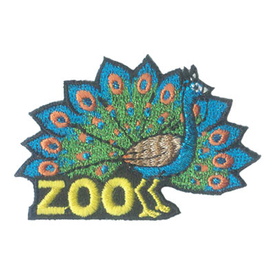 Parche del zoológico (pavo real)