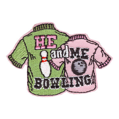 12 Pieces-He And Me Bowling Patch-Free shipping