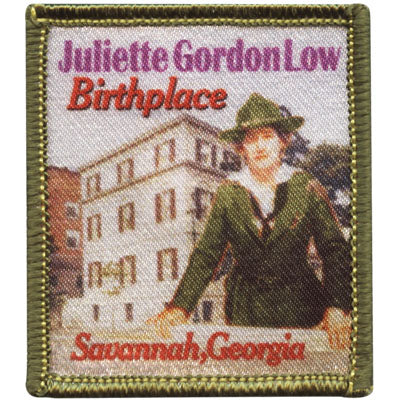 Parche con el lugar de nacimiento de Juliette Low