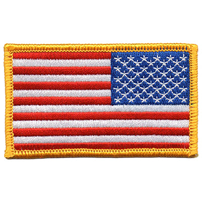US Reverse Flag Gold Brdr 3.5