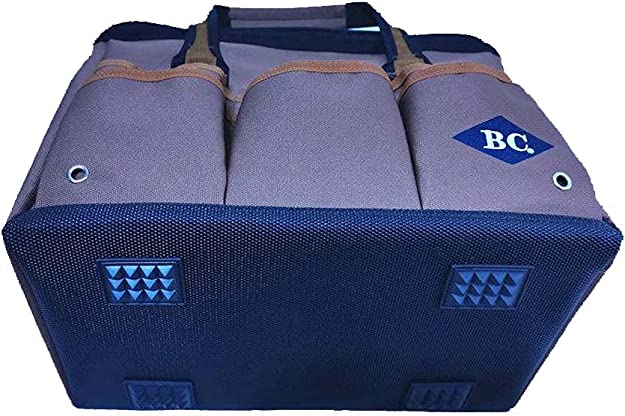 BC GJ004 Brown tool Durable 1200D polyester Abrasion-resistant base14"tool bag