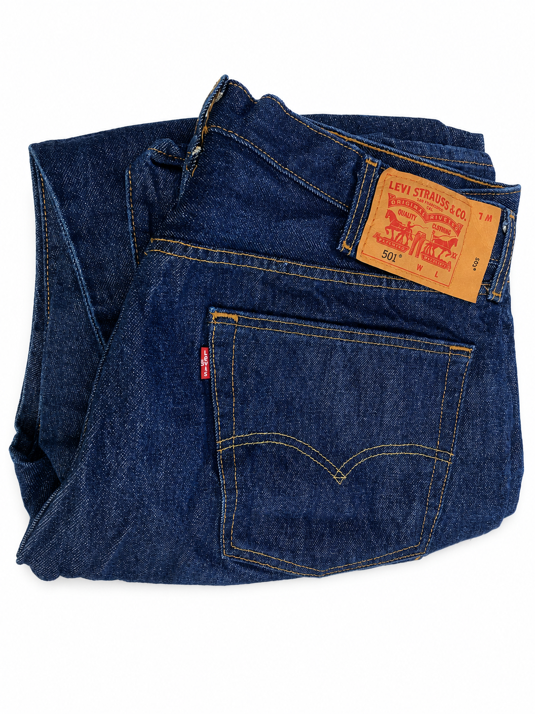 Levi's 501 Original Fit Jeans – Dark Indigo Raw Denim (42x36) (Return) (Clearance)