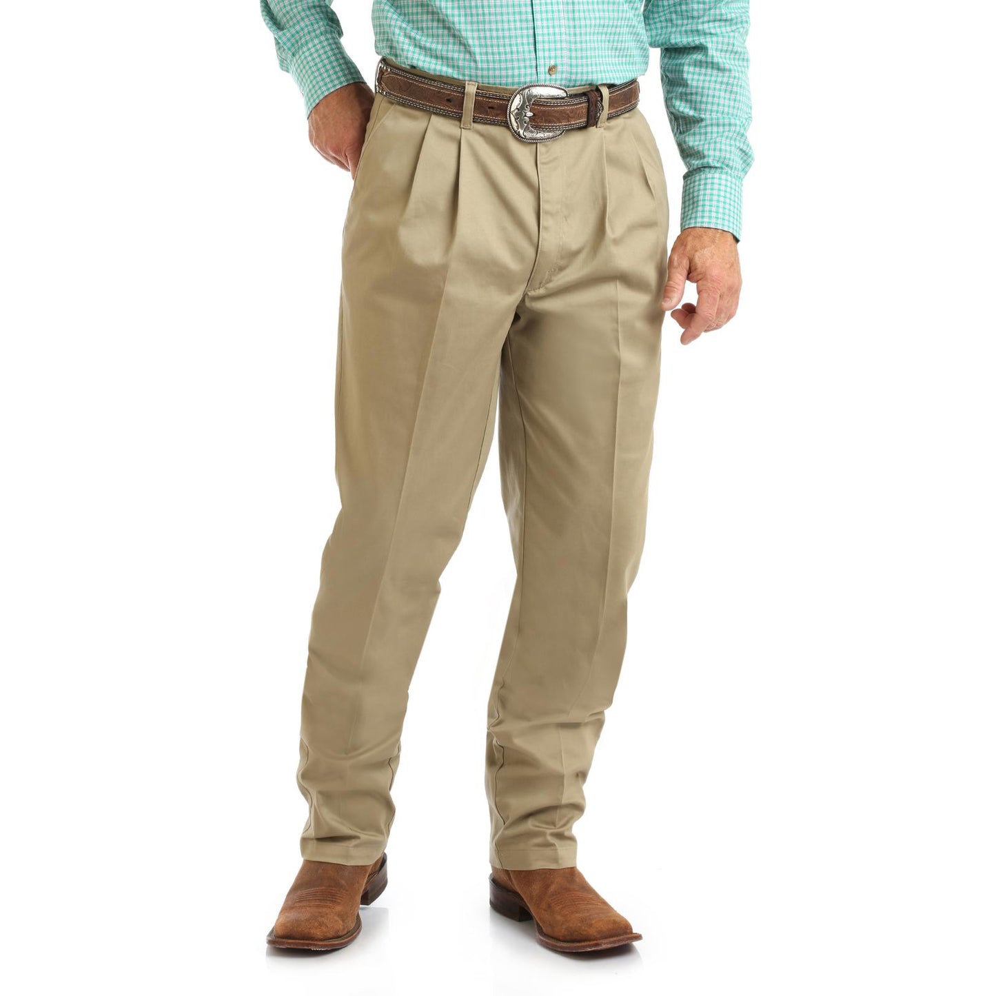 Wrangler® Men's Western Casuals Pleated Front Pants - Khaki