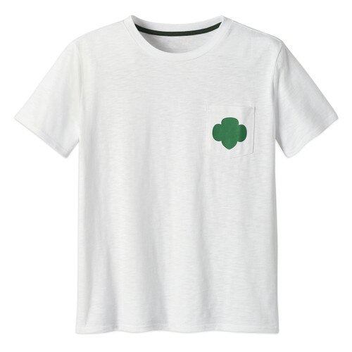 Girl Scout Adult White Pocket T-Shirt