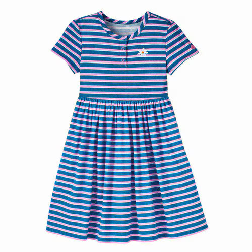 Girl Scout Daisy Striped Henley Dress