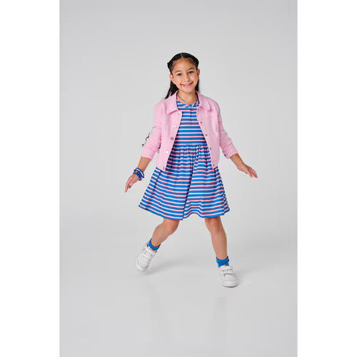 Girl Scout Daisy Striped Henley Dress