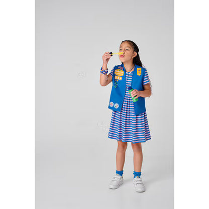 Girl Scout Daisy Striped Henley Dress