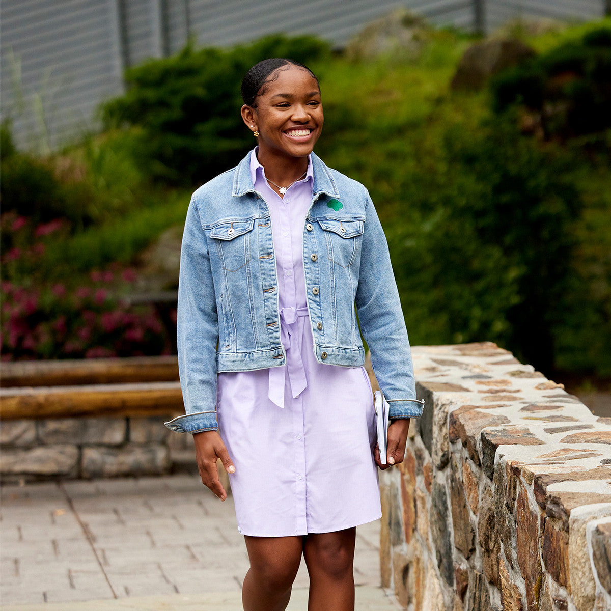 Cadette, Senior, Ambassador Lilac Chambray Shirt Dress