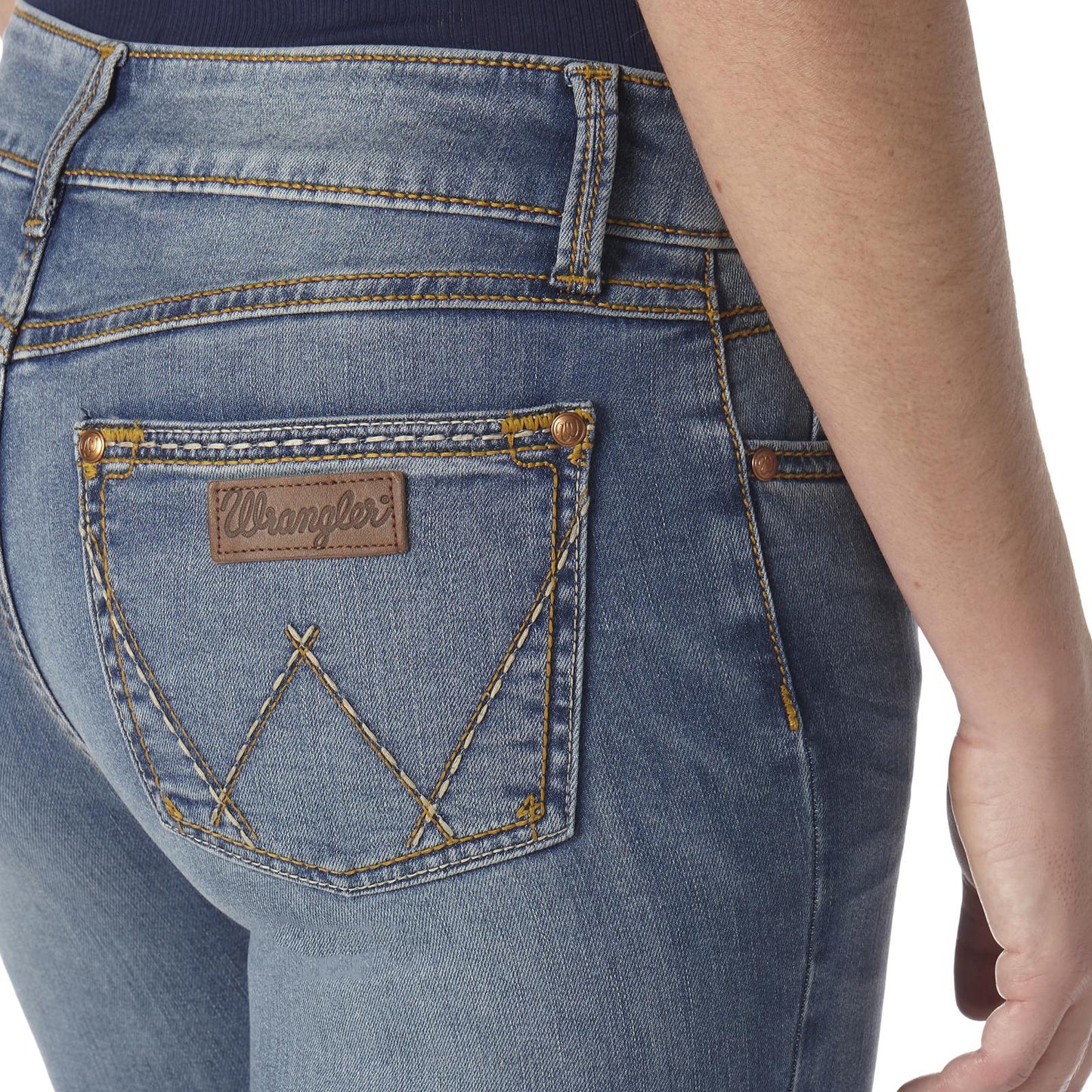 Wrangler® Women's Retro® Mae Mid Rise Bootcut Jean - Mid Rise - Medium Blue