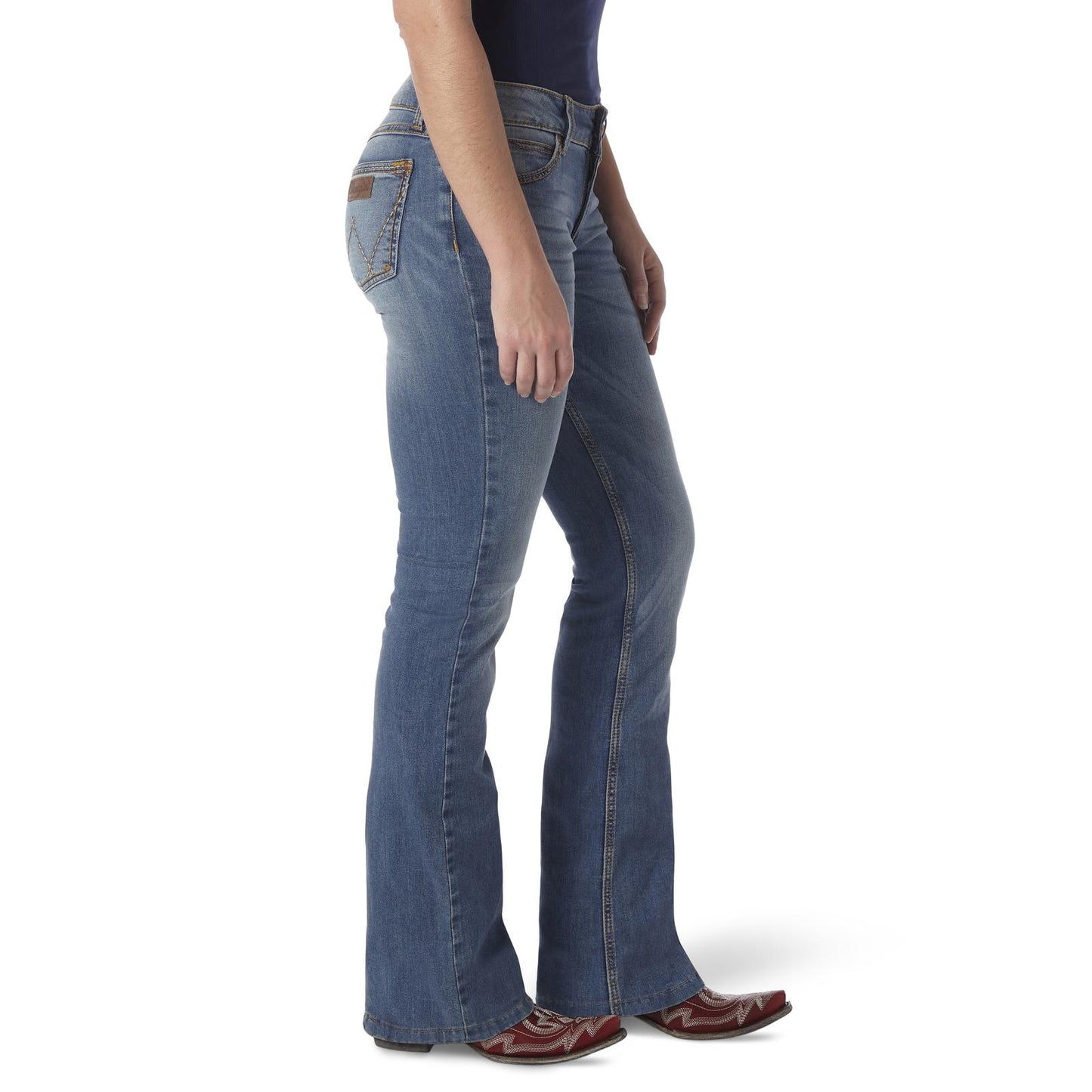 Wrangler® Women's Retro® Mae Mid Rise Bootcut Jean - Mid Rise - Medium Blue