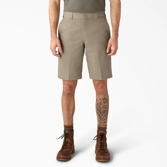 Dickies 11" Relaxed Fit Work Shorts, Desert Sand, 42W, Clearance - Basics Clothing Store