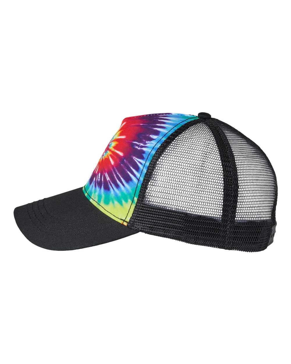 Tie-Dyed Five-Panel Trucker Cap