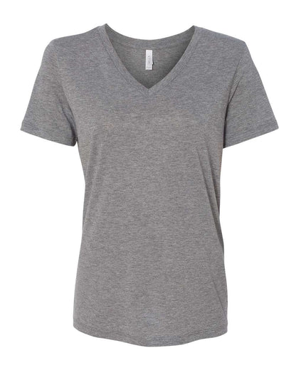 BELLA + CANVAS Women's Relaxed Triblend Short Sleeve V-Neck Tee