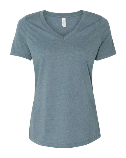 BELLA + CANVAS Women's Relaxed Heather CVC V-Neck Tee