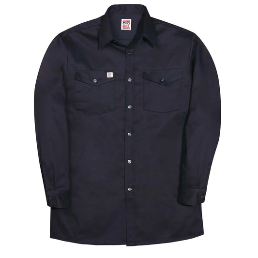 Big Bill 100% Cotton Long-Sleeve Industrial Work Shirt -100