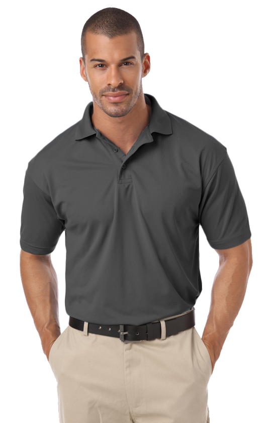 Blue Generation Men's IL-50 Pocketless Polo-BG1051 -Graphite