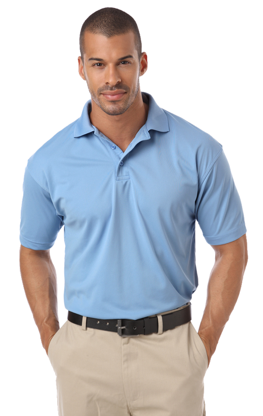 Blue Generation Men's IL-50 Pocketless Polo-BG1051 -Light Blue