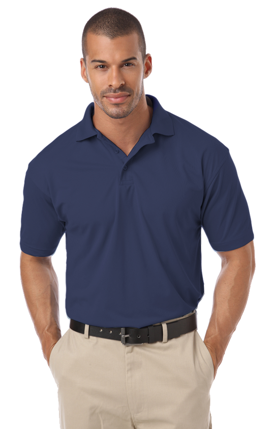 Blue Generation Men's IL-50 Pocketless Polo-BG1051(MENS Tall) -Navy