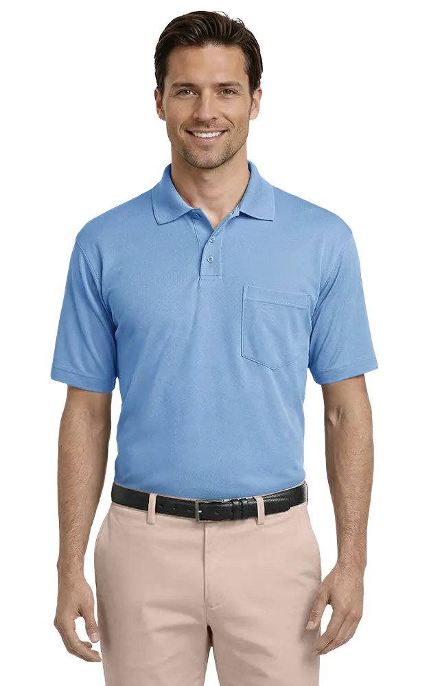Blue Generation Adult IL-50 Pocketed Polo-BG1052