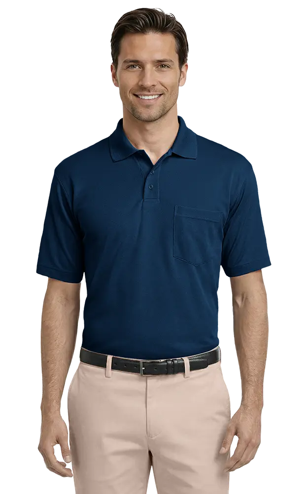 Blue Generation Adult IL-50 Pocketed Polo-BG1052