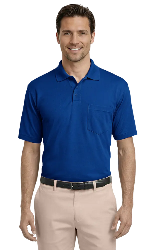 Blue Generation Adult IL-50 Pocketed Polo-BG1052 -Royal