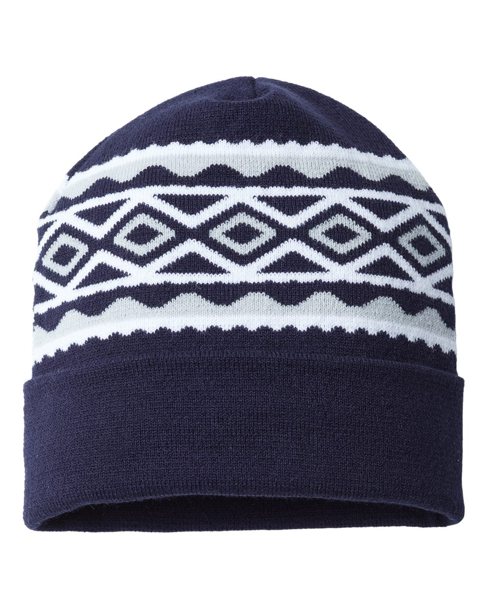 CAP AMERICA - USA- Made Diamond Cuffed Beanie - RKD12