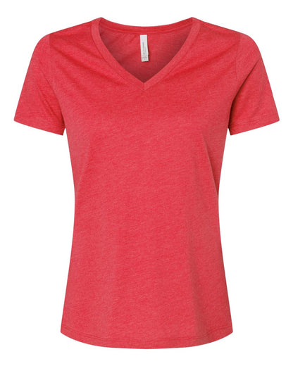 BELLA + CANVAS Women's Relaxed Heather CVC V-Neck Tee