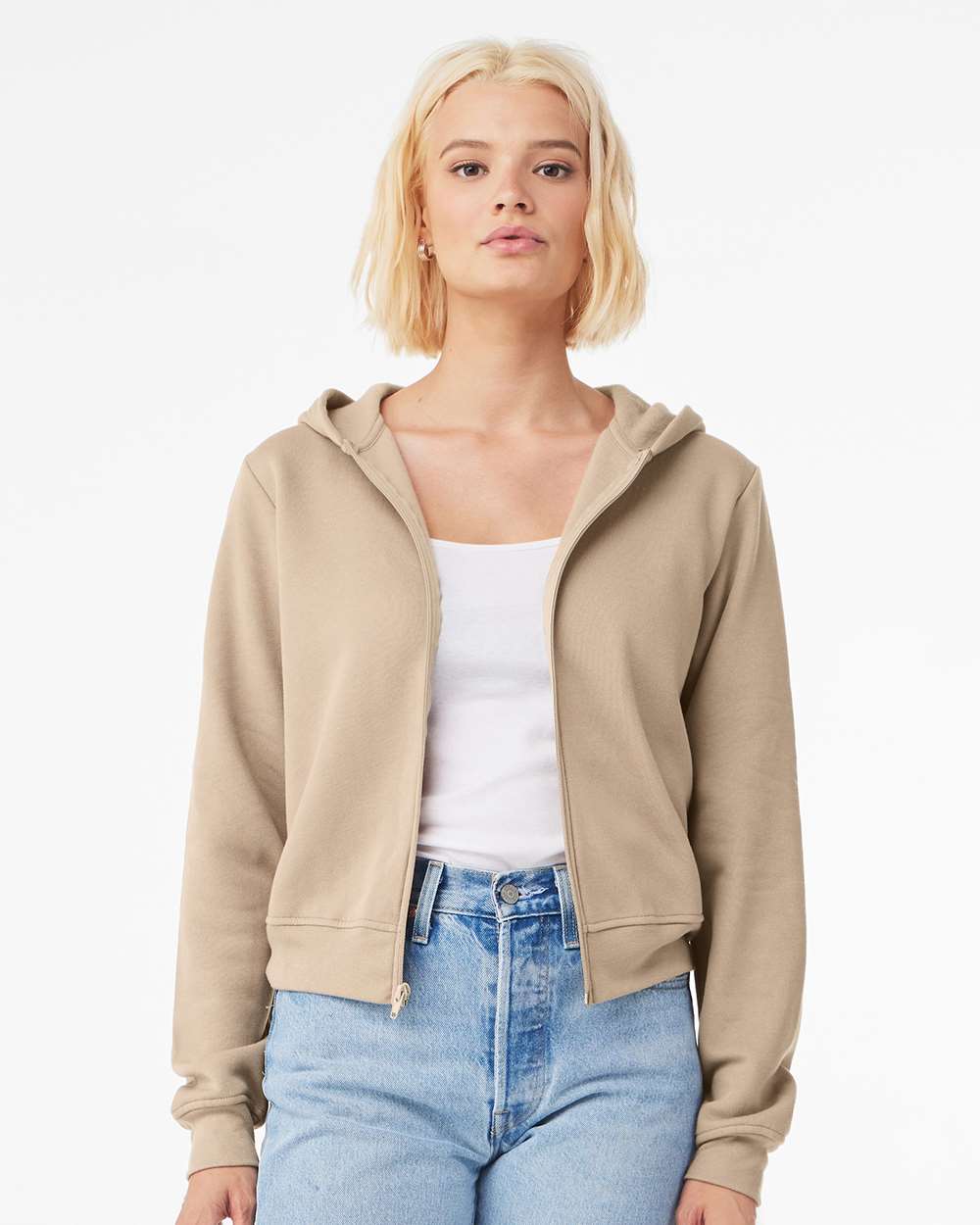 BELLA + CANVAS Women's FWD Fashion Sponge Fleece Full-Zip Hoodie