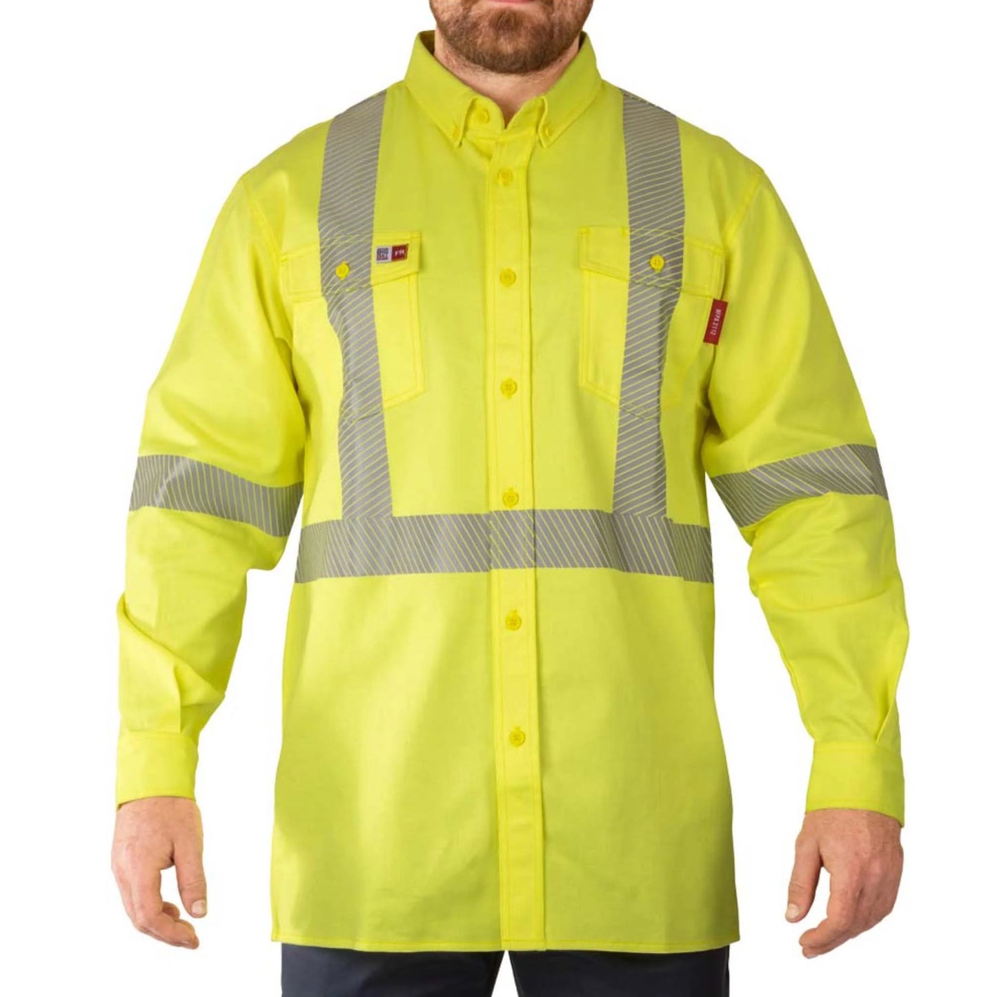 Big Bill Flame Resistant High Visibility Button Down Dress Shirt -107PR6 -Yellow