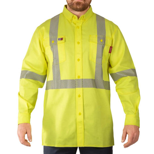 Big Bill Flame Resistant High Visibility Button Down Dress Shirt -107PR6 -Yellow