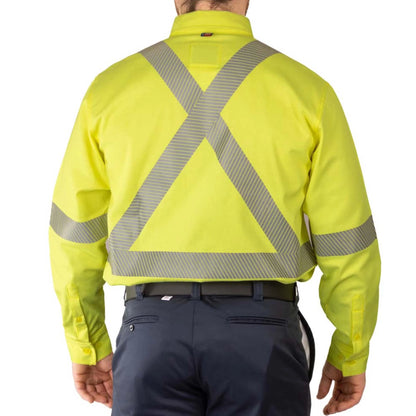 Big Bill Flame Resistant High Visibility Button Down Dress Shirt -107PR6 -Yellow