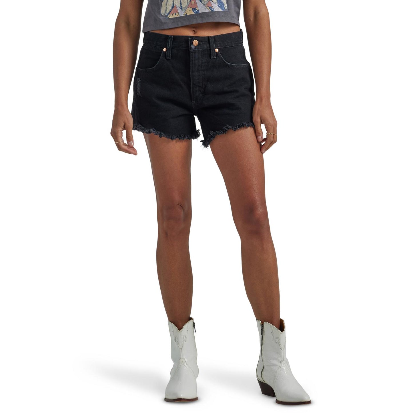 Wrangler® Women's Reworked Short - Shadow Black