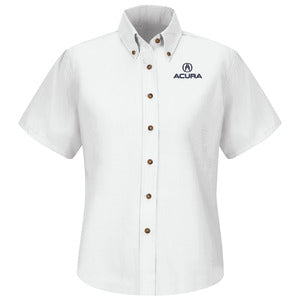 Acura® Women's Short Sleeve Poplin Dress Shirt