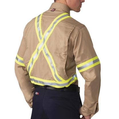 Big Bill Flame Resistant Ventilated  Shirt with Reflective Tape -1115US7 - Basics Clothing Store