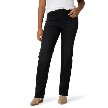 Wrangler® Women's High Rise True Straight Leg Jean -  Midnight Black