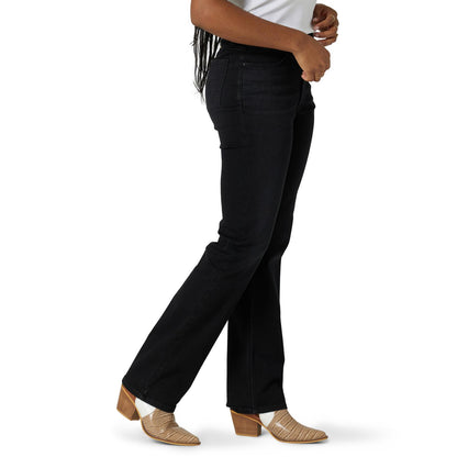 Wrangler® Women's High Rise True Straight Leg Jean -  Midnight Black