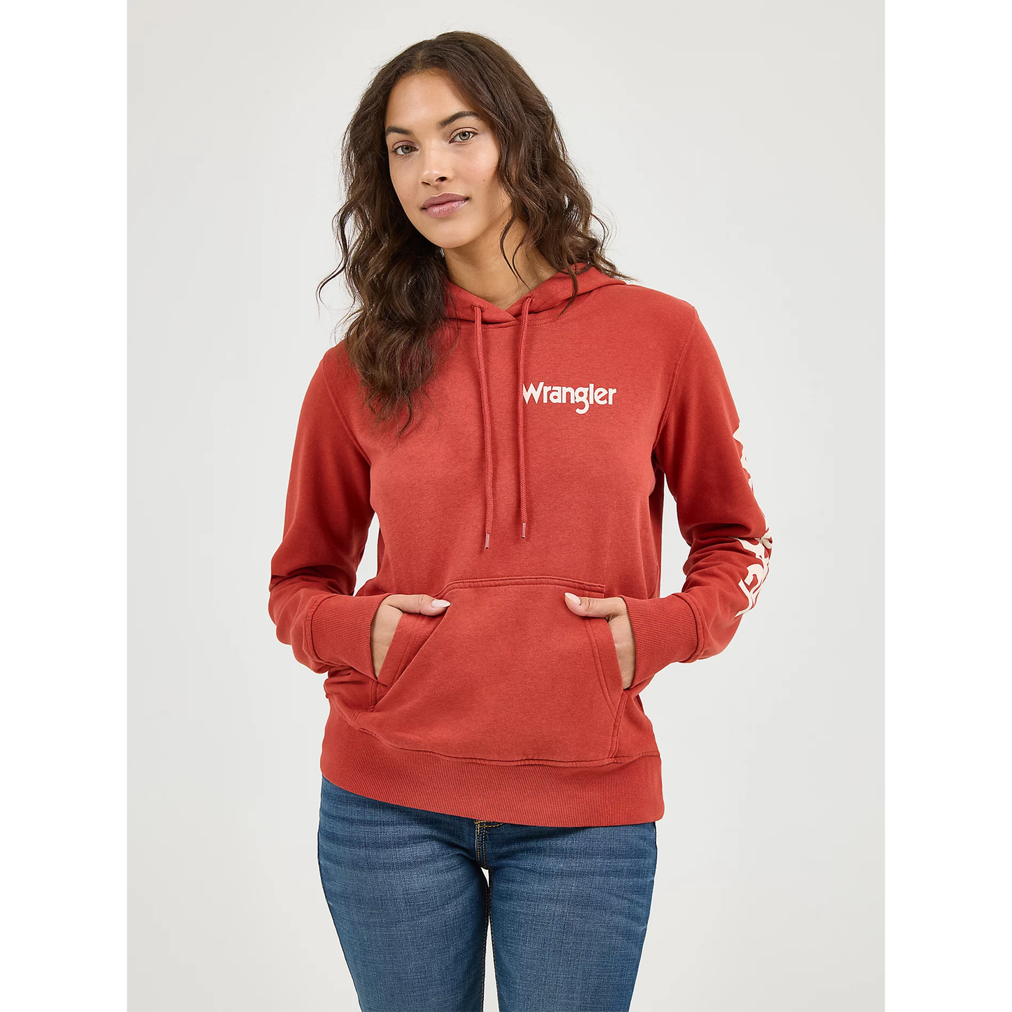 Wrangler® Women's Retro Logo Arm Pullover Hoodie