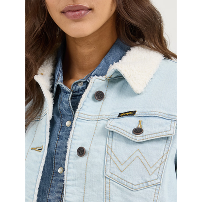 Wrangler Women's Retro® Sherpa Lined Western Denim Jacket