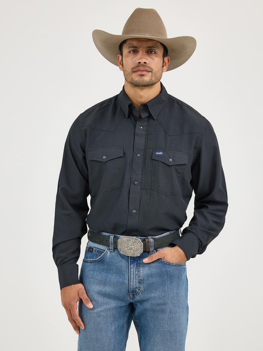 Wrangler® Men's Performance Long Sleeve Shirt - Stretch Limo - 112323744