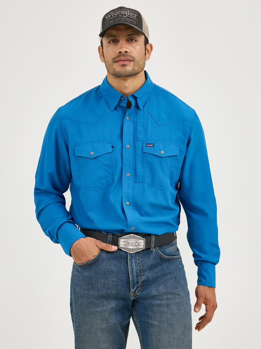 Wrangler® Men's Performance Long Sleeve Shirt - High Tide - 112323767