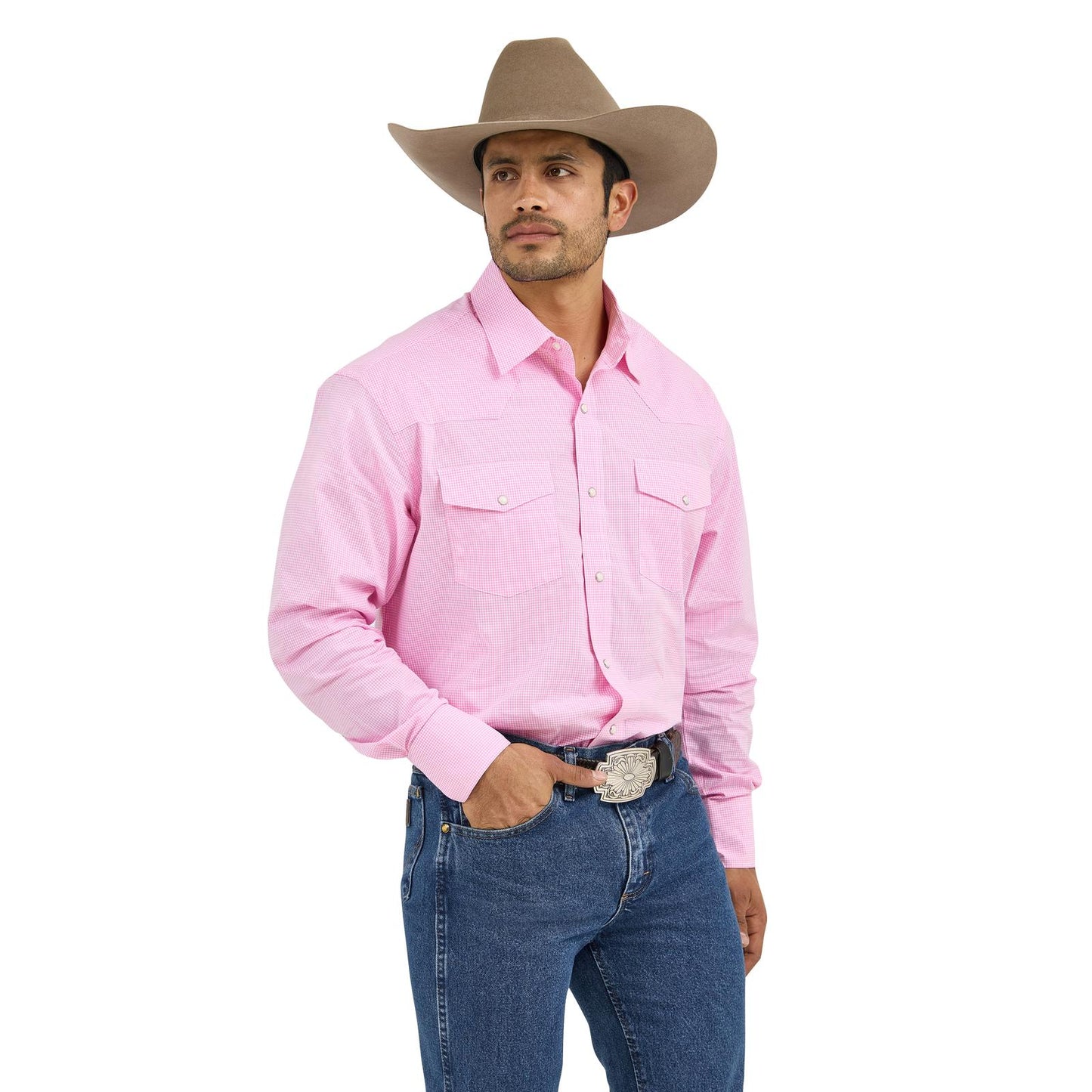 Wrangler® Men's Bucking Cancer Western Snap Shirt