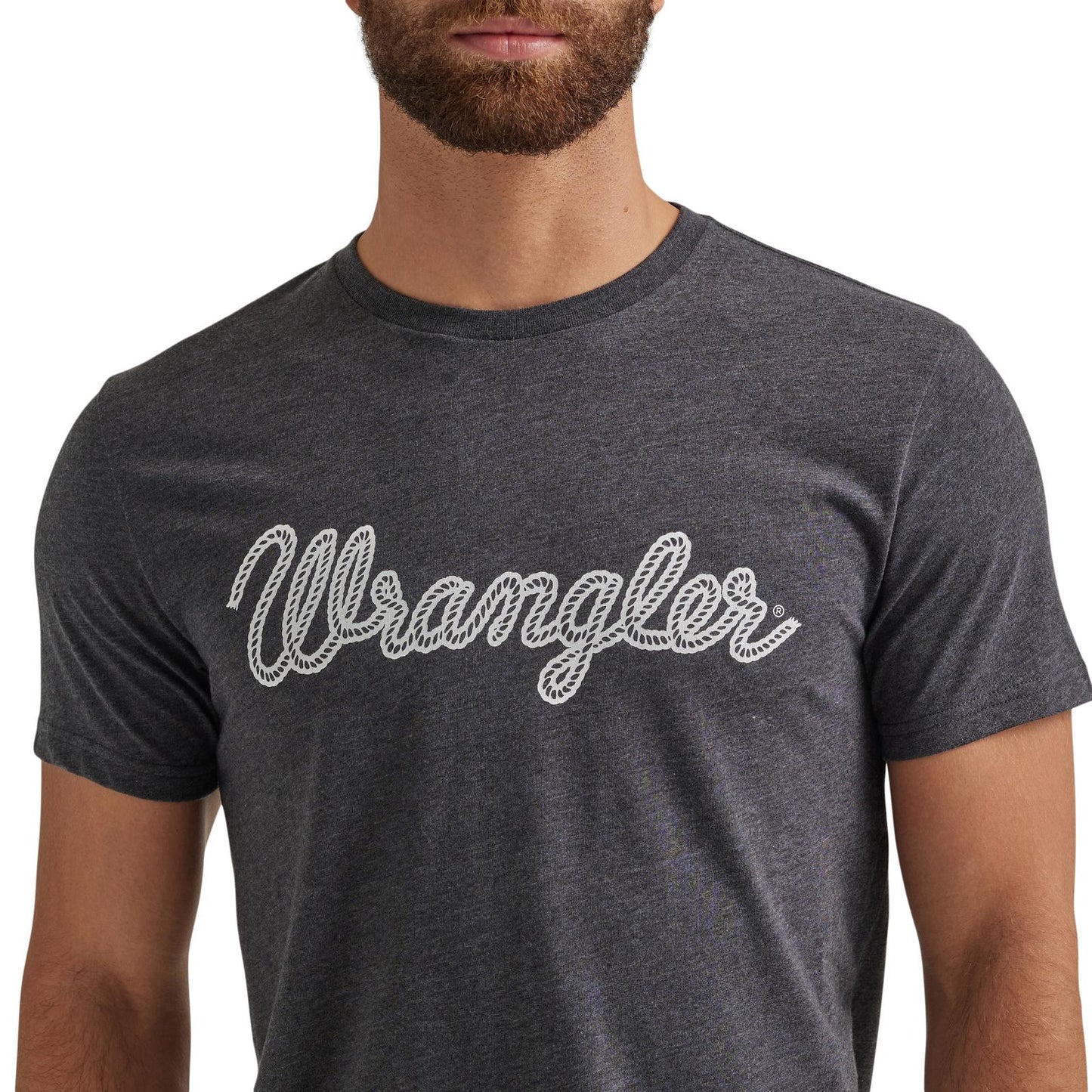 Men's Wrangler® Rope Logo T-Shirt - Caviar Heather