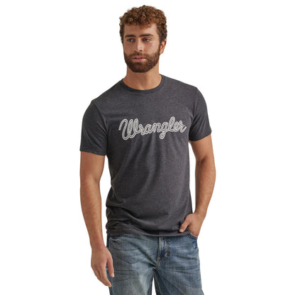 Men's Wrangler® Rope Logo T-Shirt - Caviar Heather