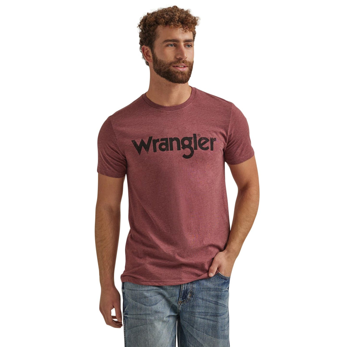 Men's Wrangler Kabel Logo T-Shirt - Burgundy